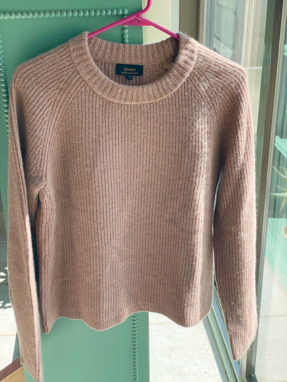 Quince Women's Crewneck Sweater in Strawberry Melange